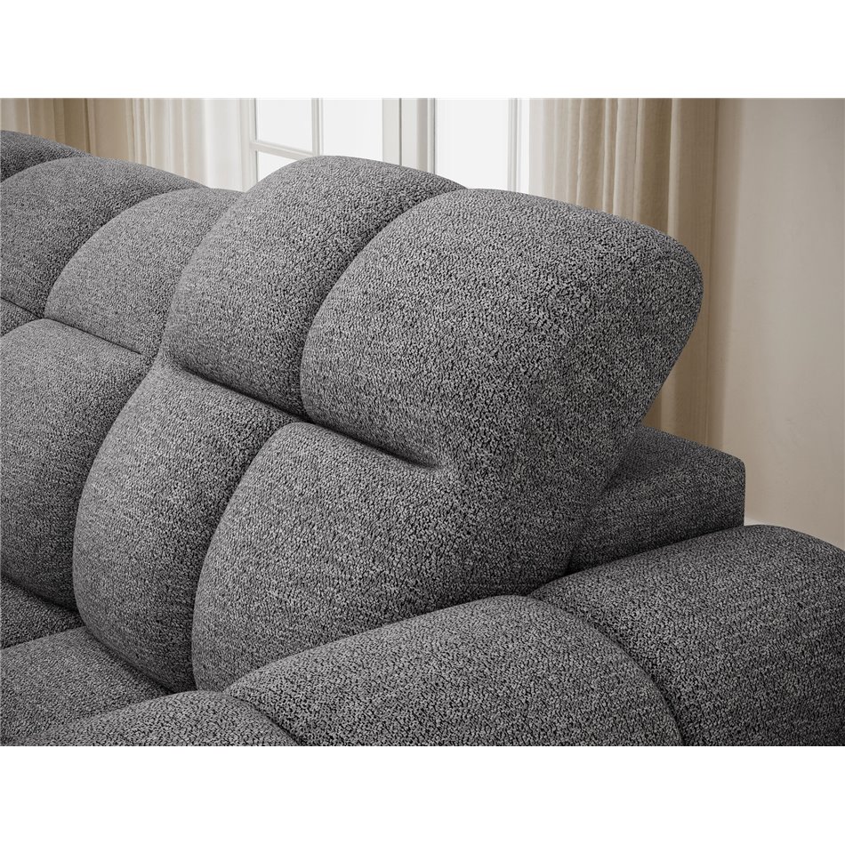 Corner sofa Efanito L, sleeping function, Coralline 03, light grey, H105x288x200cm