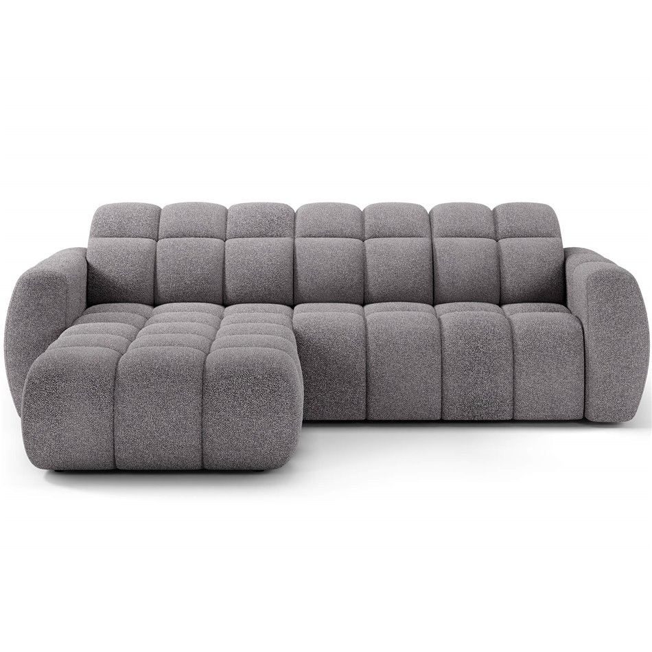 Corner sofa Efanito L, sleeping function, Paolli 04, grey, H105x288x200cm