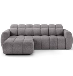 Corner sofa Efanito L, sleeping function, Paolli 04, grey, H105x288x200cm