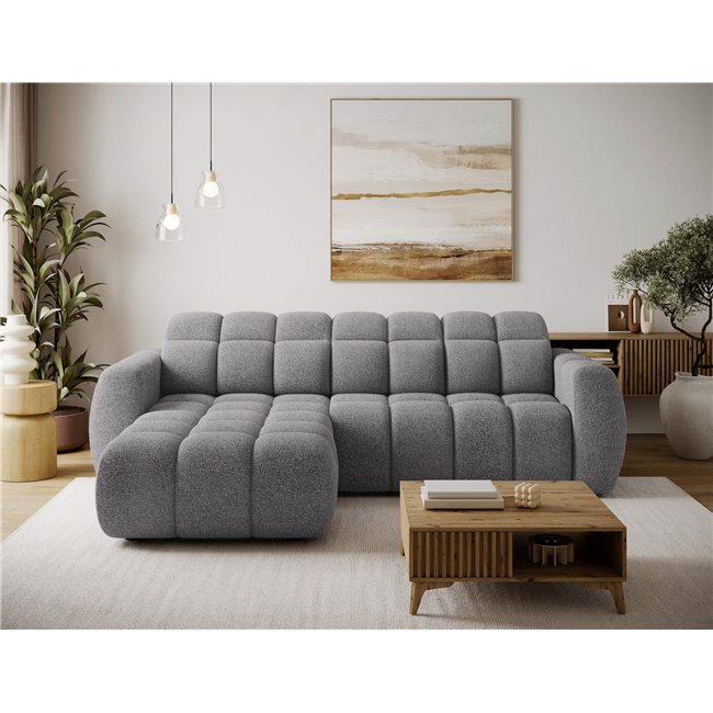 Corner sofa Efanito L, sleeping function, Paolli 04, grey, H105x288x200cm