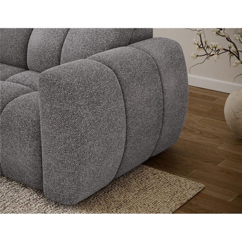 Corner sofa Efanito L, sleeping function, Paolli 04, grey, H105x288x200cm
