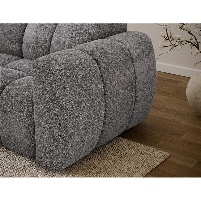 Corner sofa Efanito L, sleeping function, Paolli 04, grey, H105x288x200cm