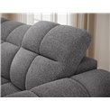 Corner sofa Efanito L, sleeping function, Paolli 04, grey, H105x288x200cm