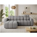 Corner sofa Efanito L, sleeping function, Royal 04, boucle, grey, H105x288x200cm