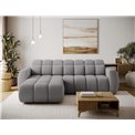 Corner sofa Efanito L, sleeping function, Royal 04, boucle, grey, H105x288x200cm