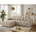 Corner sofa Efanito L, sleeping function, Amore 18, boucle, beige, H105x288x200cm