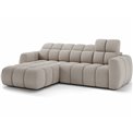 Corner sofa Efanito L, sleeping function, Royal 18, boucle, beige, H105x288x200cm