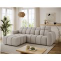Corner sofa Efanito L, sleeping function, Royal 18, boucle, beige, H105x288x200cm