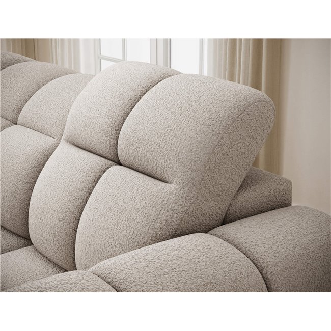 Corner sofa Efanito L, sleeping function, Royal 18, boucle, beige, H105x288x200cm
