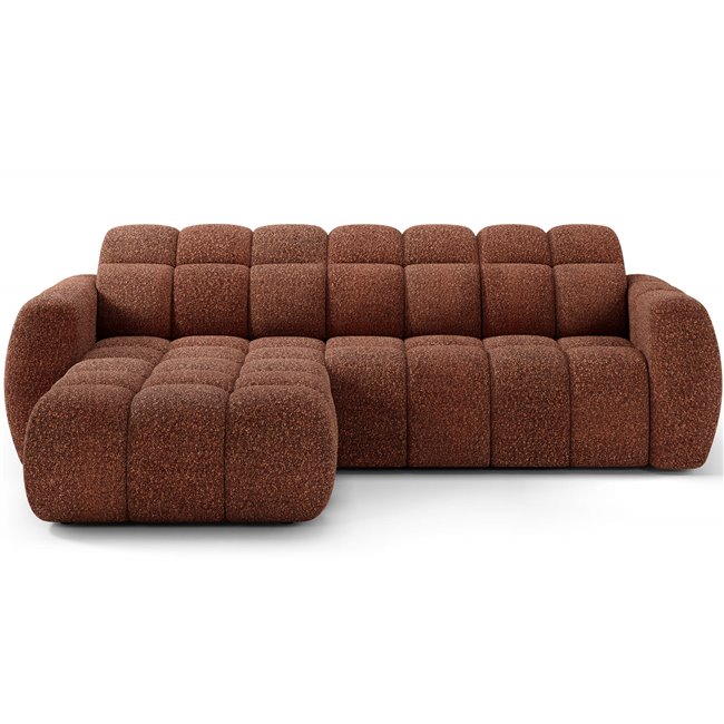Corner sofa Efanito L, sleeping function, Jaffray 30, red, H105x288x200cm
