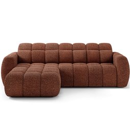 Corner sofa Efanito L, sleeping function, Jaffray 30, red, H105x288x200cm