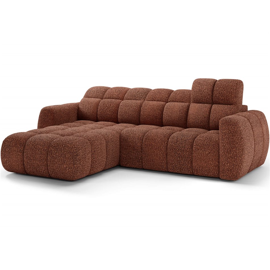 Corner sofa Efanito L, sleeping function, Jaffray 30, red, H105x288x200cm