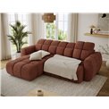 Corner sofa Efanito L, sleeping function, Jaffray 30, red, H105x288x200cm