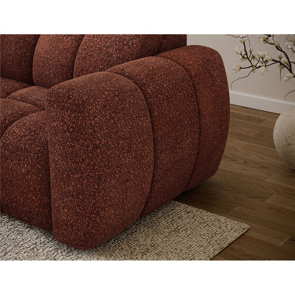 Corner sofa Efanito L, sleeping function, Jaffray 30, red, H105x288x200cm