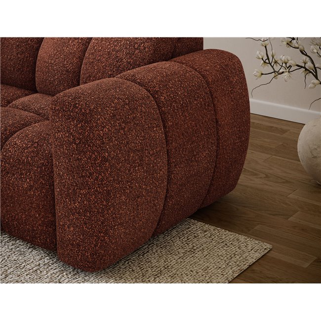 Corner sofa Efanito L, sleeping function, Jaffray 30, red, H105x288x200cm
