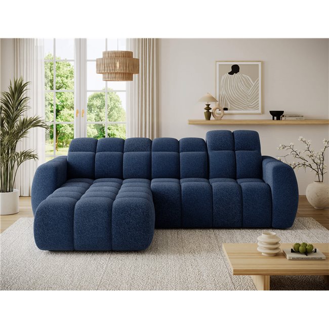 Corner sofa Efanito L, sleeping function, Paolli 40, blue, H105x288x200cm