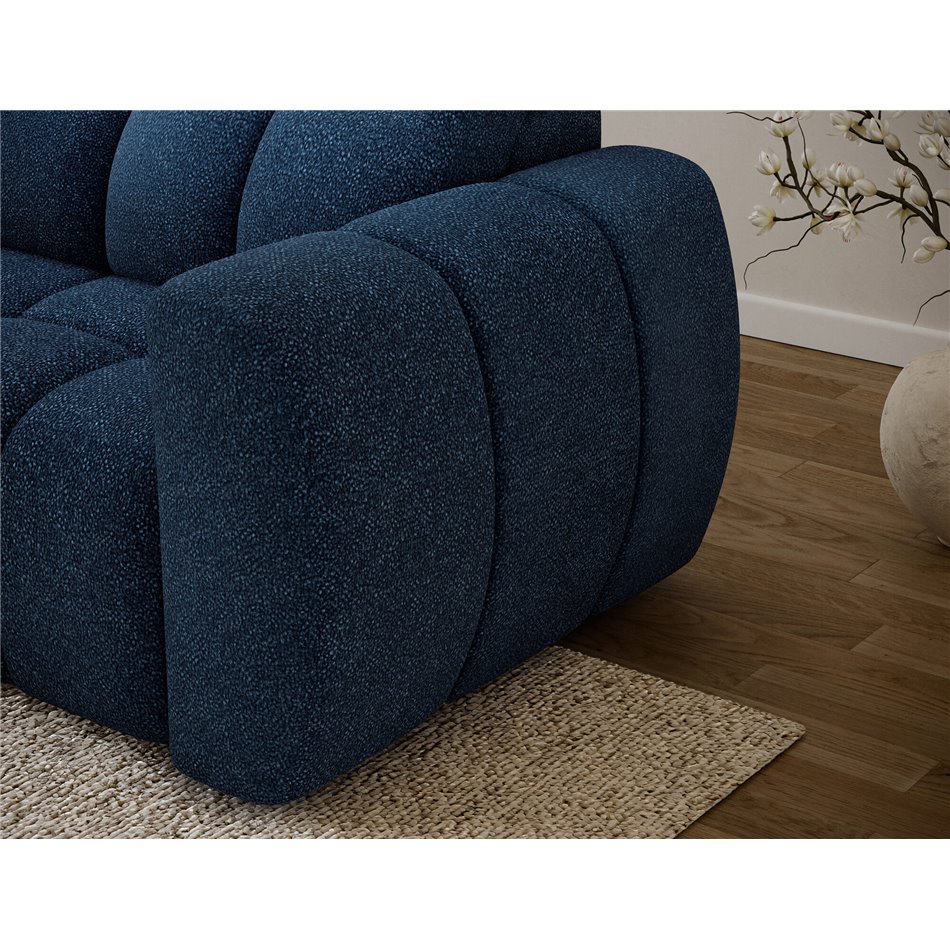 Corner sofa Efanito L, sleeping function, Paolli 40, blue, H105x288x200cm