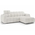 Corner sofa Efanito R, sleeping function, Royal 01, boucle, white, H105x288x200cm