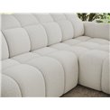 Corner sofa Efanito R, sleeping function, Royal 01, boucle, white, H105x288x200cm