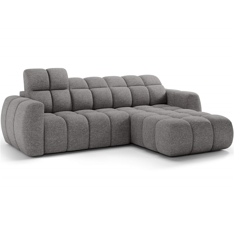 Corner sofa Efanito R, sleeping function, Coralline 03, grey, H105x288x200cm