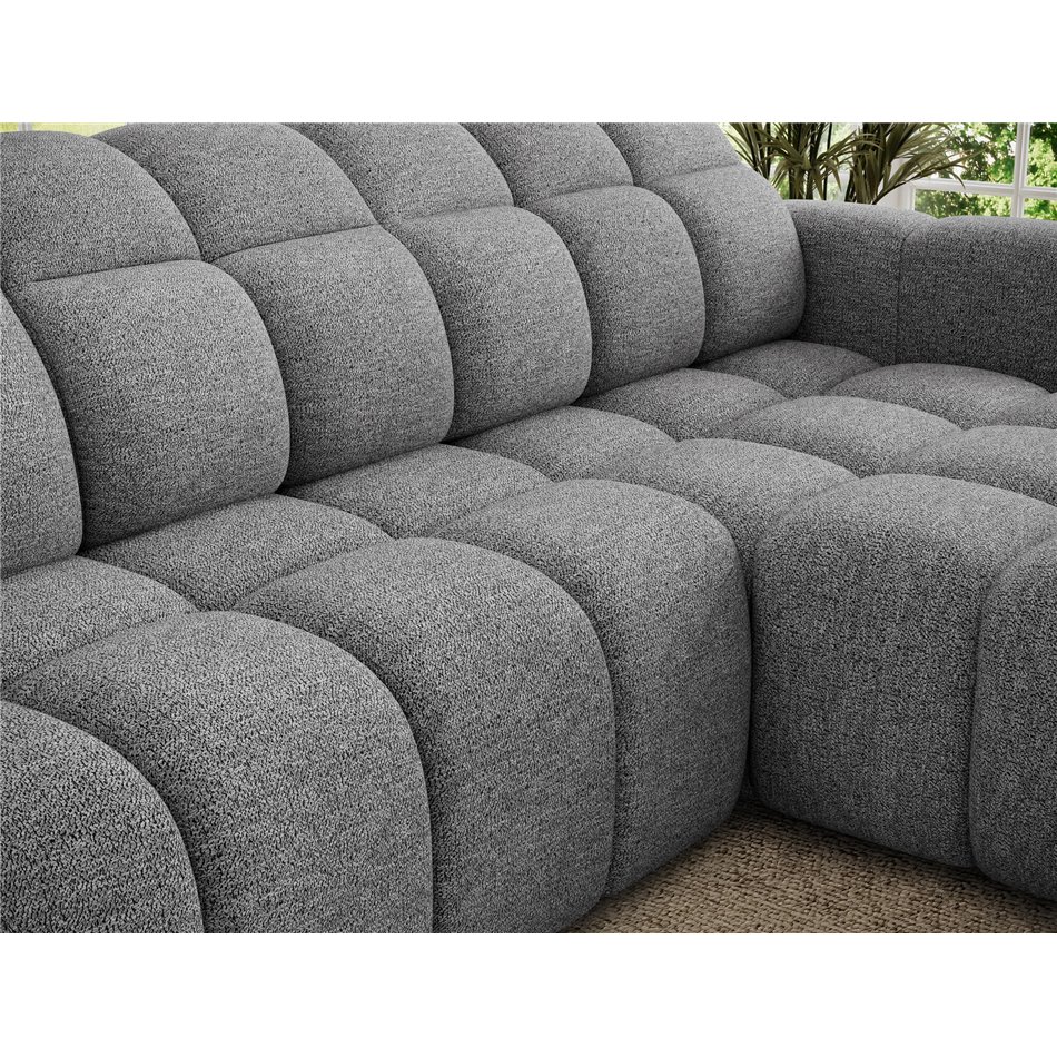 Corner sofa Efanito R, sleeping function, Coralline 03, grey, H105x288x200cm