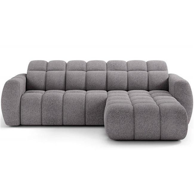 Corner sofa Efanito R, sleeping function, Paolli 04, light grey, H105x288x200cm