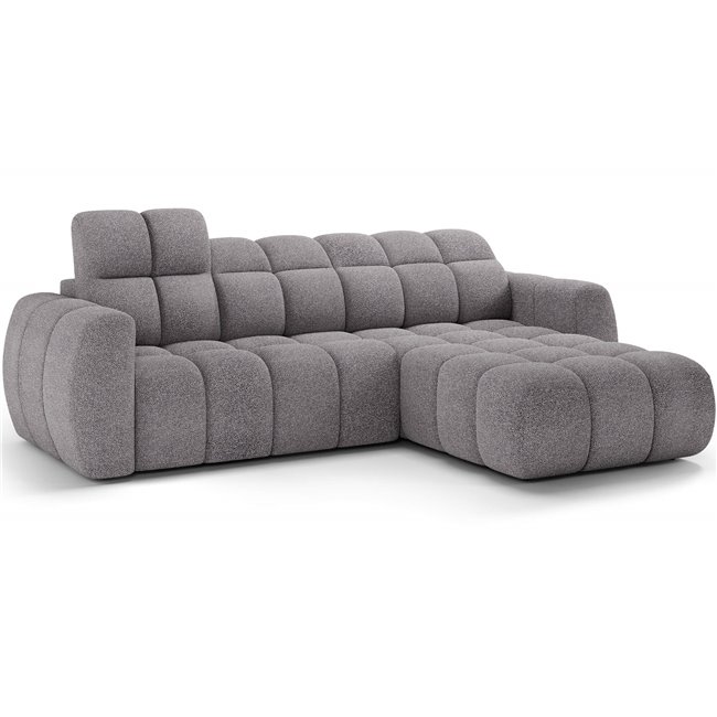 Corner sofa Efanito R, sleeping function, Paolli 04, light grey, H105x288x200cm