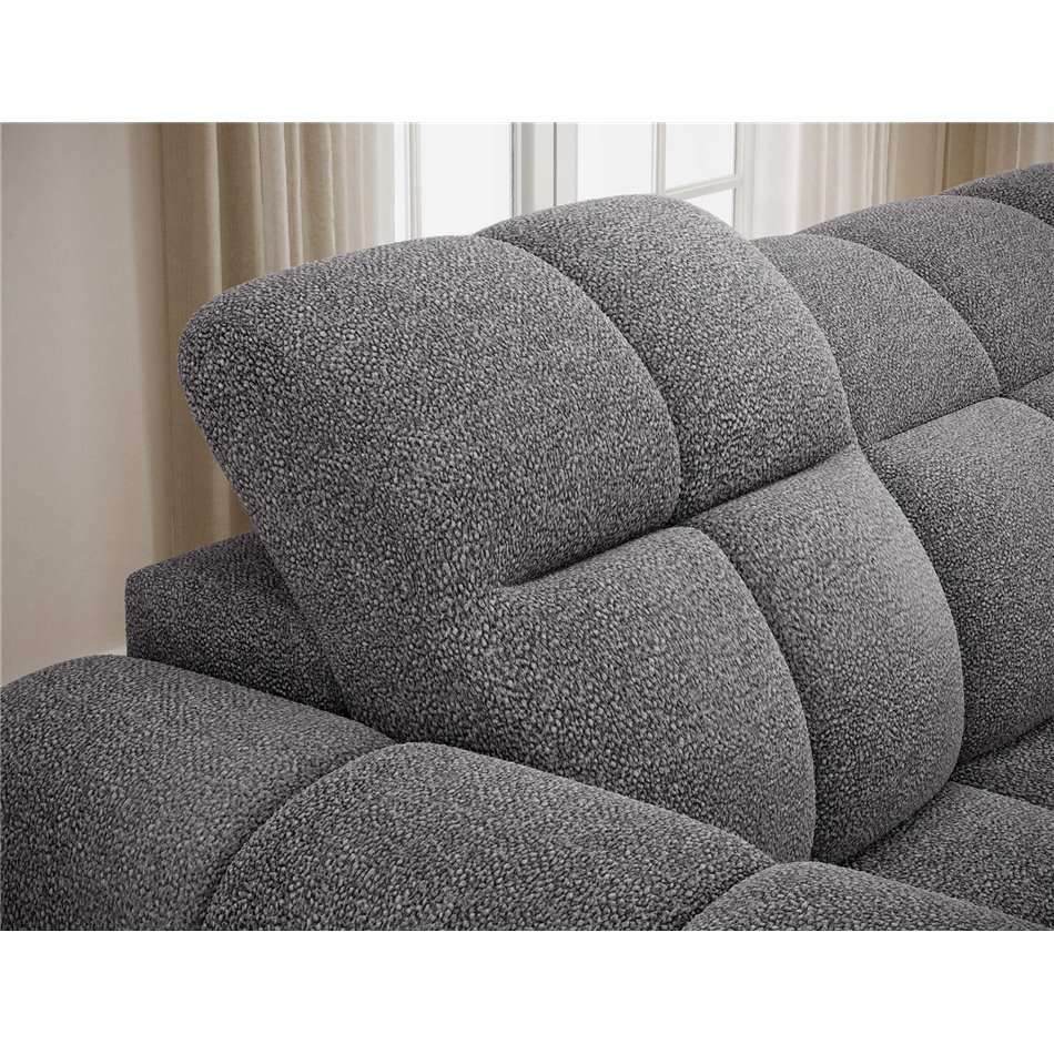 Corner sofa Efanito R, sleeping function, Paolli 04, light grey, H105x288x200cm