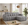 Corner sofa Efanito R, sleeping function, Royal 04, boucle, grey, H105x288x200cm