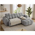 Corner sofa Efanito R, sleeping function, Royal 04, boucle, grey, H105x288x200cm