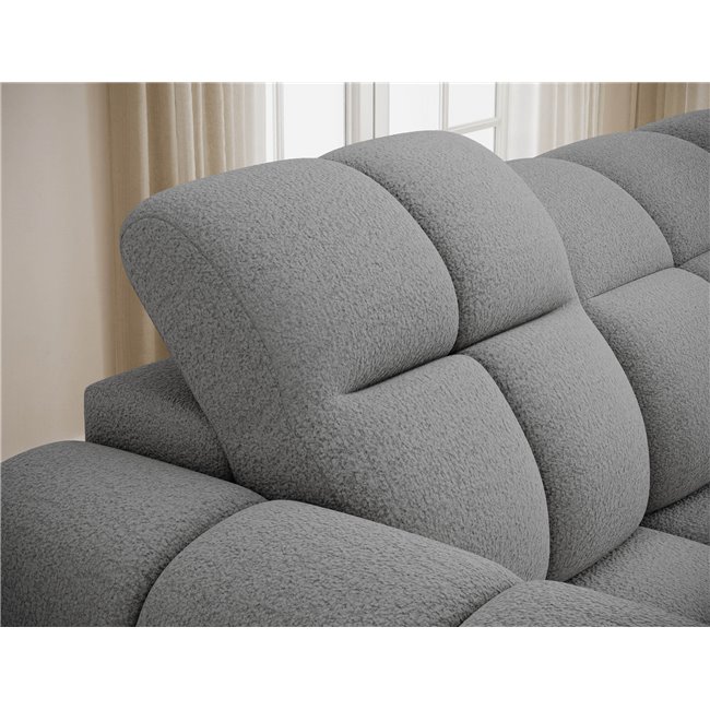 Corner sofa Efanito R, sleeping function, Royal 04, boucle, grey, H105x288x200cm