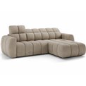 Corner sofa Efanito R, sleeping function, Amore 18, boucle, beige, H105x288x200cm