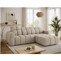 Corner sofa Efanito R, sleeping function, Amore 18, boucle, beige, H105x288x200cm
