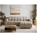 Corner sofa Efanito R, sleeping function, Amore 18, boucle, beige, H105x288x200cm