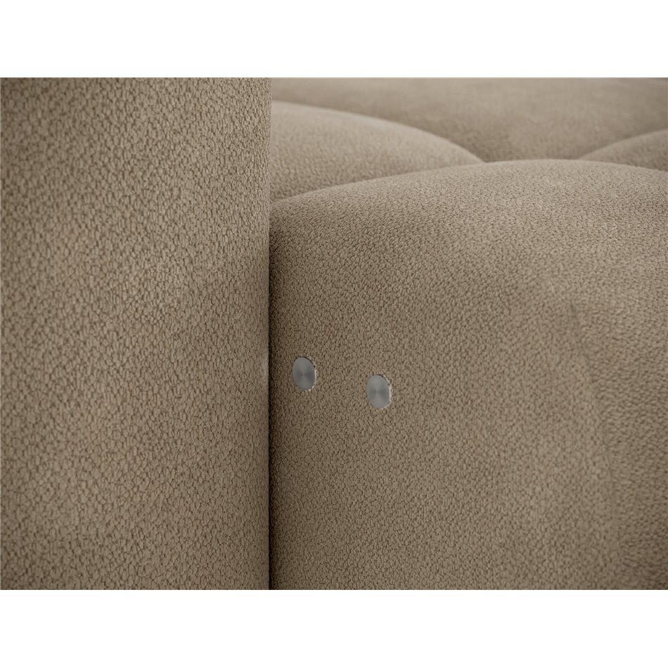 Corner sofa Efanito R, sleeping function, Amore 18, boucle, beige, H105x288x200cm