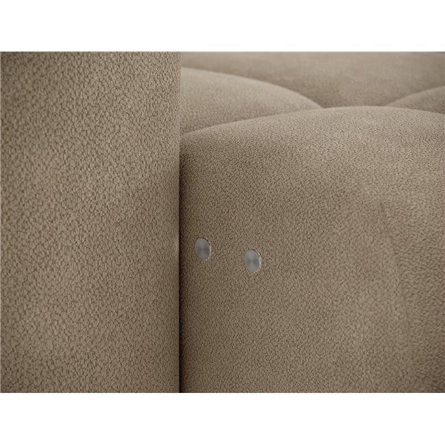 Corner sofa Efanito R, sleeping function, Amore 18, boucle, beige, H105x288x200cm