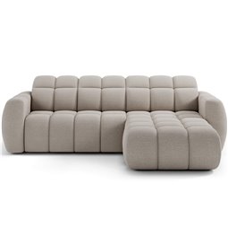 Corner sofa Efanito R, sleeping function, Royal 18, boucle, beige, H105x288x200cm