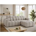Corner sofa Efanito R, sleeping function, Royal 18, boucle, beige, H105x288x200cm