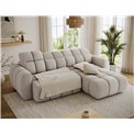 Corner sofa Efanito R, sleeping function, Royal 18, boucle, beige, H105x288x200cm
