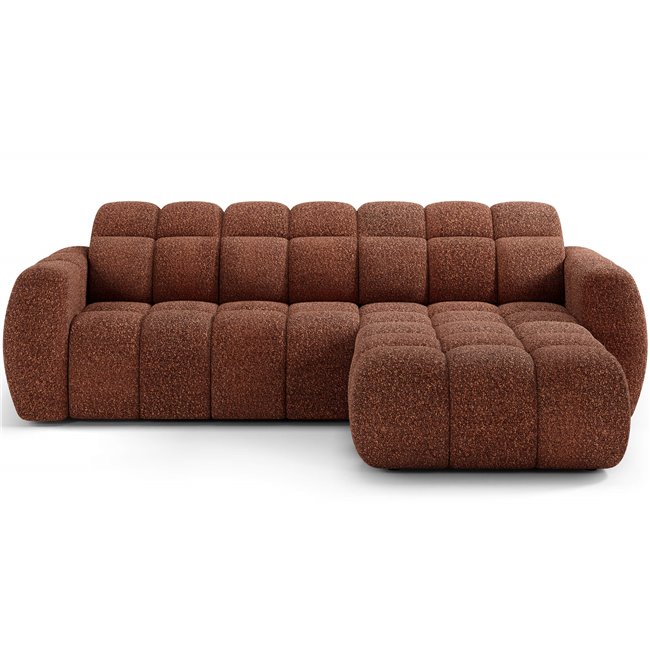 Corner sofa Efanito R, sleeping function, Jaffray 30, red, H105x288x200cm