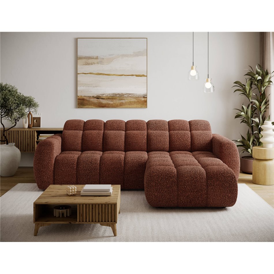 Corner sofa Efanito R, sleeping function, Jaffray 30, red, H105x288x200cm