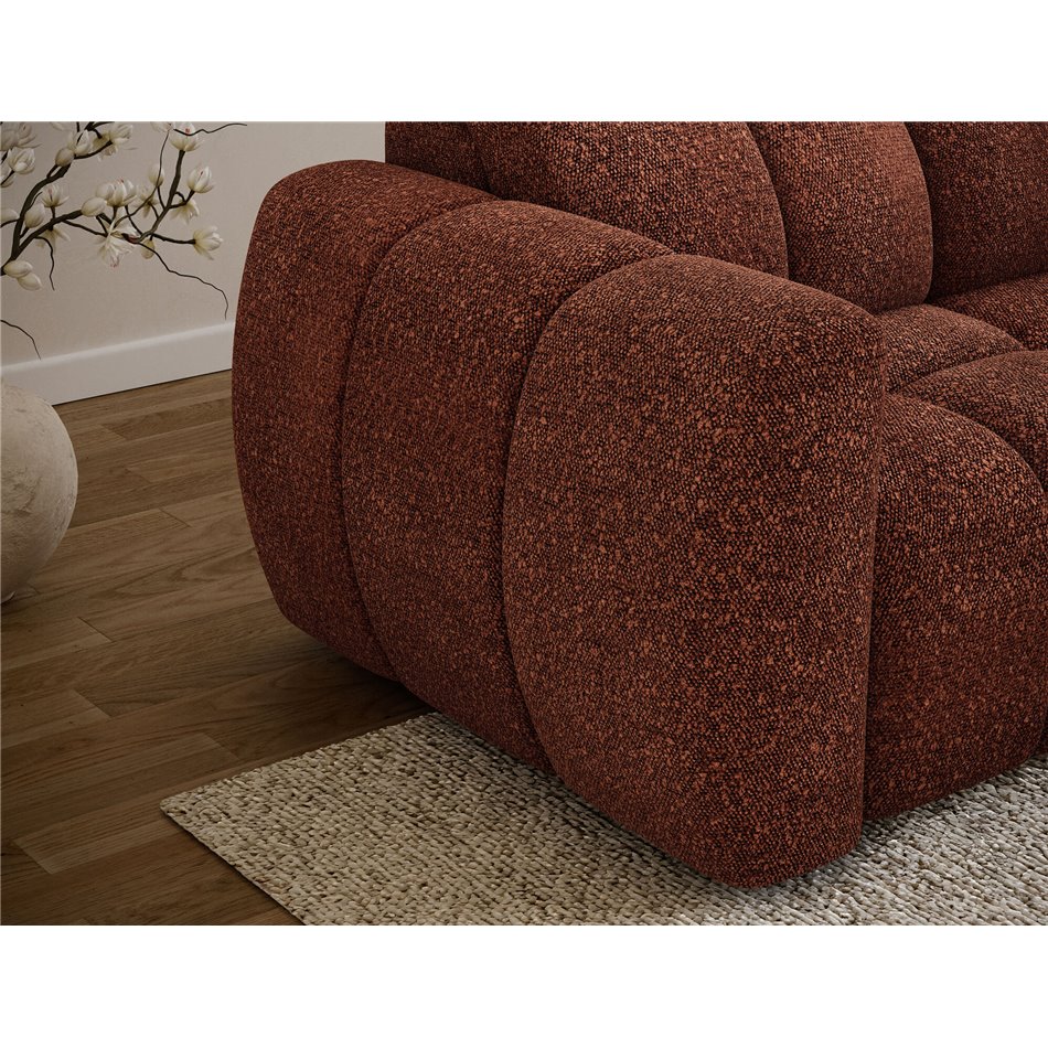 Corner sofa Efanito R, sleeping function, Jaffray 30, red, H105x288x200cm