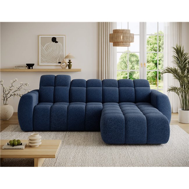 Corner sofa Efanito R, sleeping function, Paolli 40, blue, H105x288x200cm