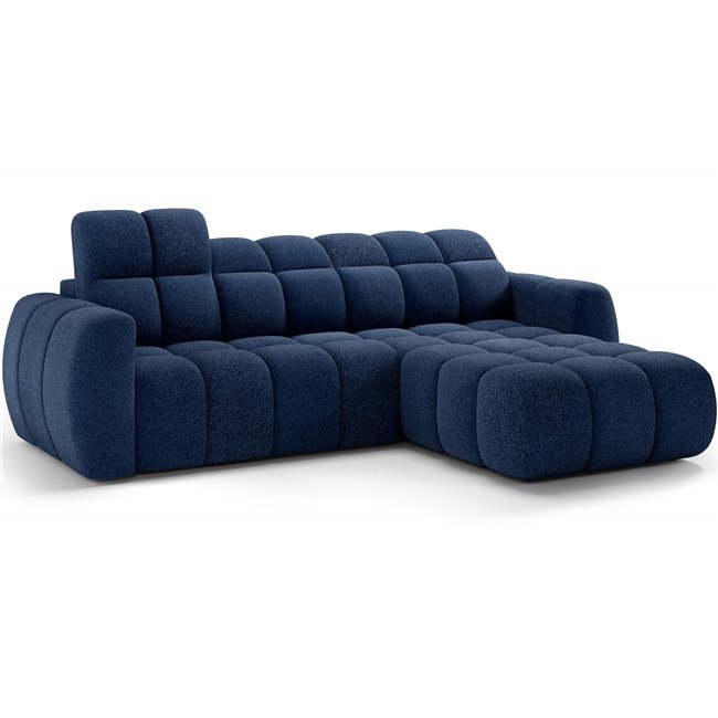 Corner sofa Efanito R, sleeping function, Paolli 40, blue, H105x288x200cm