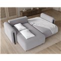 Corner sofa Elcossta L, sleeping function, Jarell 03, corduroy, grey, H95x244x154cm