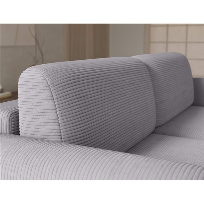 Corner sofa Elcossta L, sleeping function, Jarell 03, corduroy, grey, H95x244x154cm