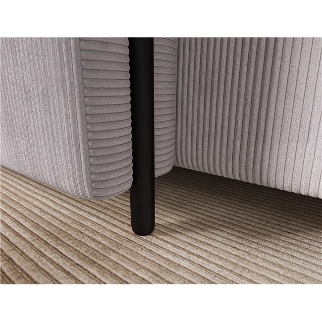 Corner sofa Elcossta L, sleeping function, Jarell 03, corduroy, grey, H95x244x154cm