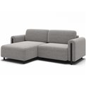 Corner sofa Elcossta L, sleeping function, Amore 04, boucle, grey, H95x244x154cm