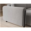 Corner sofa Elcossta L, sleeping function, Amore 04, boucle, grey, H95x244x154cm