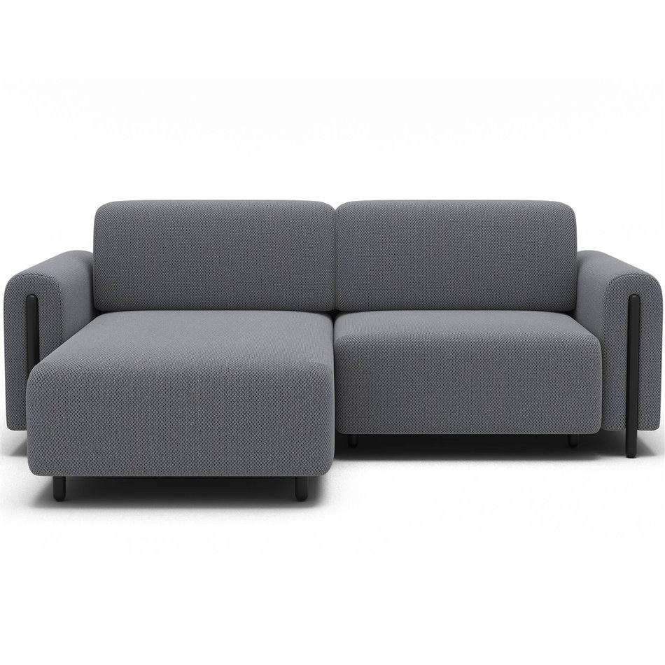 Corner sofa Elcossta L, sleeping function, Calmora 05, grey, H95x244x154cm